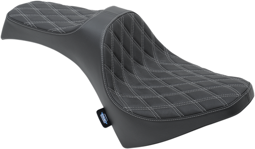 Drag Specialties Seats Predator III Seat - Double Diamond - Silver Stitching - Scout '15-'22 [0810-2120]