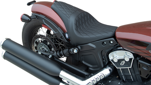 Drag Specialties Seats 3/4 Solo Seat - Black - Diamond Stitch - Scout Bobber '18-'22 [0810-2255]