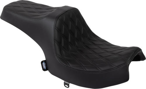 Drag Specialties Seats Predator III Seat - Solar Leather - Double Diamond - Black Stitch - Challenger '20-'25 [4718F]
