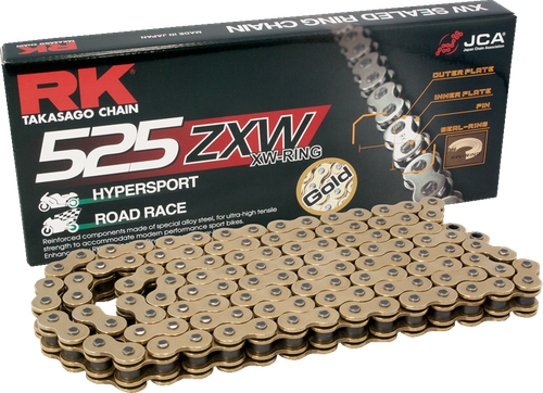 RK 525 ZXW - Drive Chain - 120 Links - Gold [GB525ZXW120]