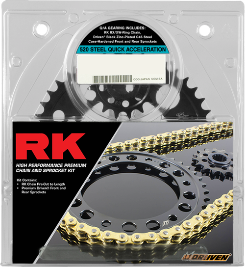 RK Chain and Sprocket Kit - Quick Acceleration - Gold - BMW S1000 RR '09-'11 [9101099PGX]