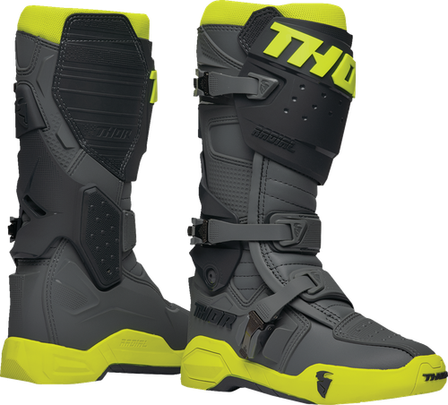 Thor Radial Boots - Gray/Fluorescent Yellow - US 10 / EU 44.5 [3410-2748]