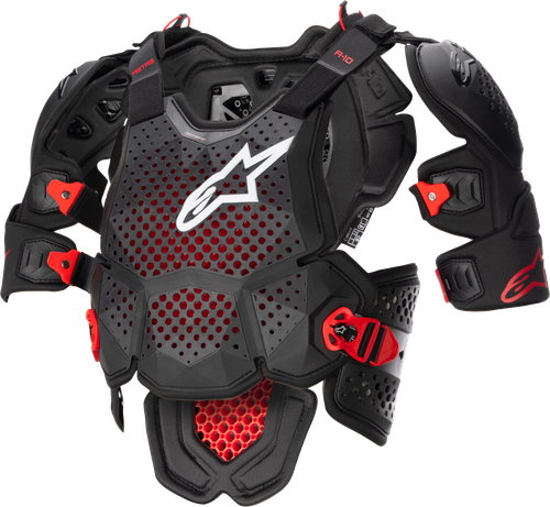 ALPINESTARS 6700523-1431-XXL A-10 V2 FULL CHEST PROTECTOR ANTHRACITE/BLACK/RED XL/2X