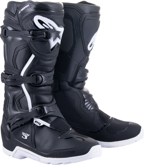 ALPINESTARS 2013324-12-16 TECH 3 ENDURO WTRPRF BOOTS BLACK/WHITE SZ 16