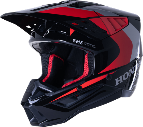 ALPINESTARS 8308123-1333-XS HONDA S-M5 HELMET BLACK/RED GLOSSY XS