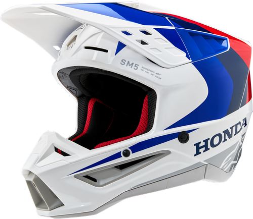 ALPINESTARS 8308123-2217-XS HONDA S-M5 HELMET WHITE/BLUE/RED GLOSSY XS