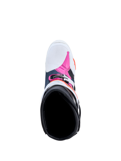 ALPINESTARS 2010520-7337- 11 TECH 10 SUPERVENTED BOOTS DRK BLUE/WHT/BLK FUXIA 11