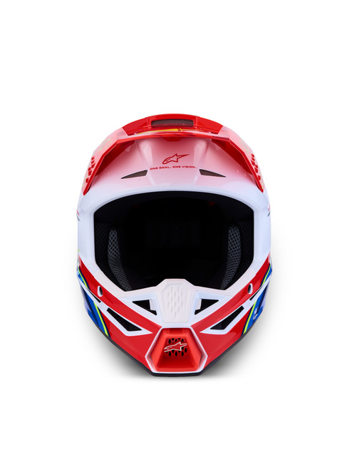 ALPINESTARS 8300927-3206-XL S-M3 FALCON HELMET ECE06/DOT RED FL/WHT/BLUE/YL FLGL XL