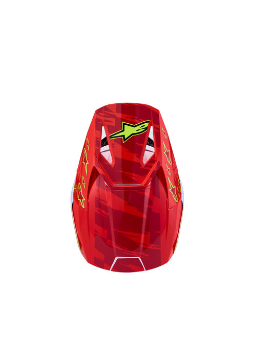 ALPINESTARS 8301327-3206- YS S-M3 FALCON YTH HLMT ECE06/DOT RED FL/WHT/BLUE/YL FL GL YS