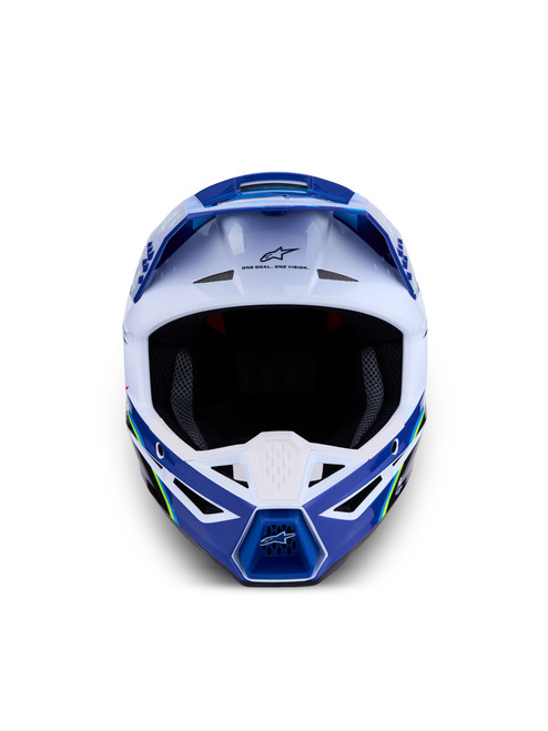 ALPINESTARS 8300927-7347-L S-M3 FALCON HELMET ECE06/DOT BLU/WH/BLK/PINK FL/YL FL GL LG