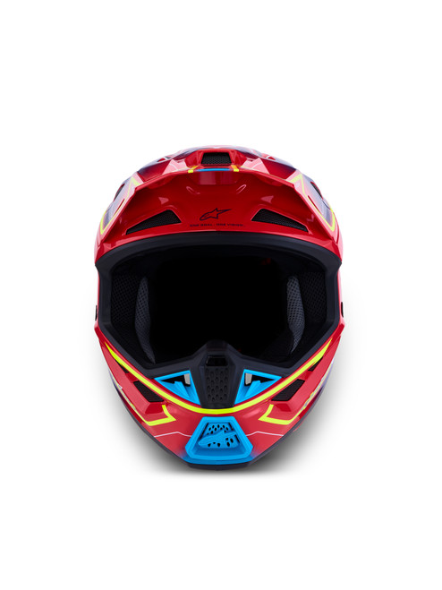 ALPINESTARS 8302626-3226-M S-M7 CAST HELMET ECE06/DOT RED/YLLW FLUO/BLUE GLOSSY MD