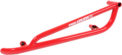 PRO ARMOR P141220RD-293 TUBE ROCK SLIDERS RED POL