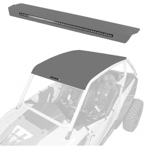 PRO ARMOR P141R123SG ASYLUM ROOF W/ LIGHT BAR STEALTH GREY