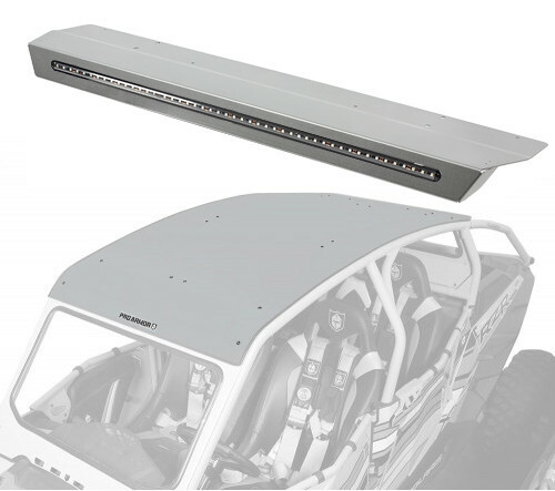 PRO ARMOR P144R123SSM ASYLUM REAR WING W/ LIGHTBAR SPARKLE SILVER METALLIC