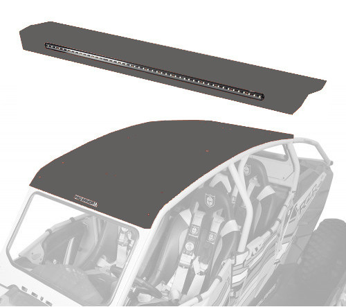 PRO ARMOR P144R123SG ASYLUM REAR WING W/ LIGHTBAR STEALTH GREY
