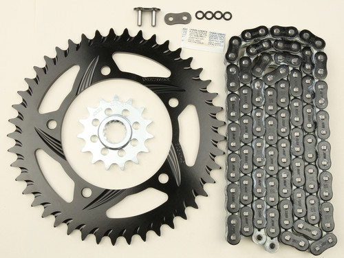 VORTEX CK6287 SPROCKET/CHAIN KIT STL/ALU 15/45T BLK RX3 520-114L BLK
