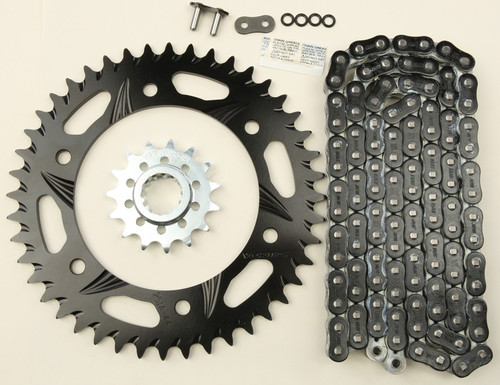 VORTEX CK6332 SPROCKET/CHAIN KIT STL/ALU 15/44T BLK RX3 520-112L BLK