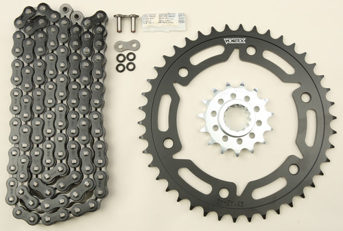 VORTEX CK6336 SPROCKET/CHAIN KIT STL/ALU 15/45T BLK RX3 520-112L BLK