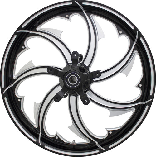 Coastal Moto Wheel - Fury - Rear - Single Disc/with ABS - Black Cut - 18x5.5 - FL [FRY185BCABST]