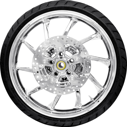 Coastal Moto Hurricane Front Wheel - Chrome (21") | Rotors (11.8") | Dunlop Tire (130/60B21) [PKGHUR213CHABST]
