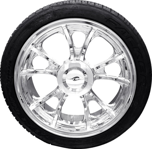 Coastal Moto Largo 3D Rear Wheel - Chrome (18") | Falken Tire (215/45ZR18) - Trike [PKGLGO187TCH]