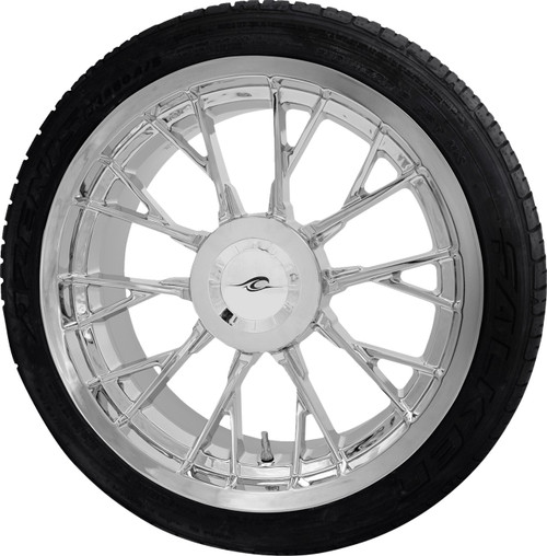Coastal Moto Marlin 3D Rear Wheel - Chrome (18") | FalkenTire 215/45R18 - Trike [PKGMAR187TCH]