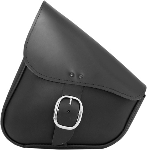 WILLIE & MAX LUGGAGE Leather Swingarm Bag - Black with Black Buckle [5990600]