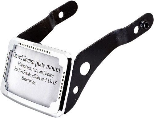 CYCLE VISIONS LP Plate Frame & Mount with Signals - FXDB - Black [CV4650B]
