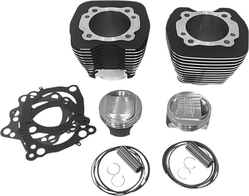 Revolution Performance, LLC Cylinder Kit - 98" - Big Bore - Black with Highlighted Fins - Twin Cam [RP201103W]