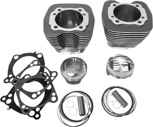 Revolution Performance, LLC Cylinder Kit - 117" - Black with Highlighted Fins - Twin Cam [RP201171W]