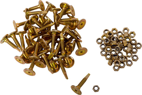 Woody's Chisel Tooth™ Traction Master® Steel Studs with Standard Locknuts - 1.20" - 48 Pack [CAP1200]