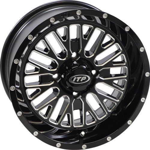 ITP Wheel - Momentum - Front/Rear - Black/Milled - 14x7 - 4/110 - 4+3 (+10 mm) [1422734731B]