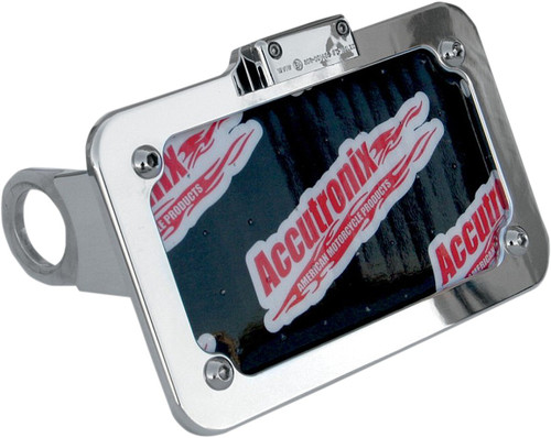 Accutronix Side Mount License Plate Assembly - Chrome [LPF114HVC]