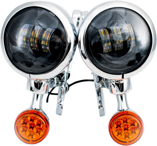 RIVCO PRODUCTS Turn/Run Lights - LED - 4-1/2" - Black/Black [MV195]