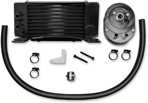 JAGG OIL COOLERS Oil Cooler Kit - Low Mount - Softail [75012900323]