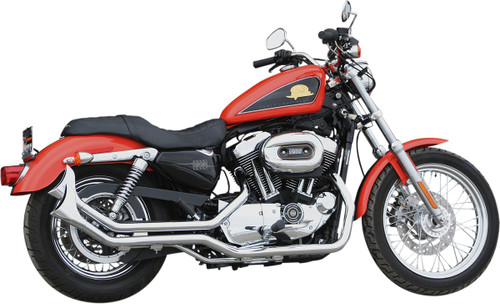 PAUGHCO 1-3/4" Side-by-Side Upsweep Fishtail Exhaust System - '14-'20 XL - Black [7194SBSB]