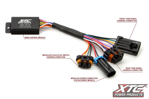 XTC POWER PRODUCTS ATS-L-POL-RCBU-DRL AUTO TURN SIGNAL KIT W/ BILLET LEVER AND FRONT DRL LIGHTS POL