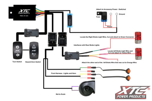 XTC POWER PRODUCTS ATS-UNI-I-DRL AUTO TURN SIGNAL KIT W/ HORN AND FRONT DRL LIGHTS CAN