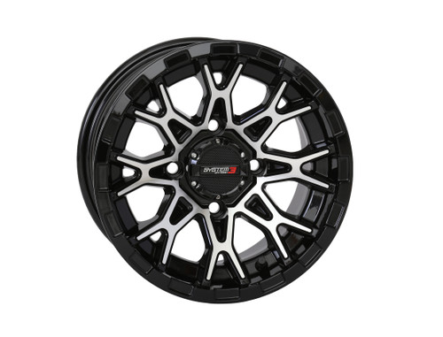 SYSTEM 3 14S3-6036 ST6 WHEEL 14X7 4+3 (+10MM) 4/137 GLOSS BLACK/MACHINED