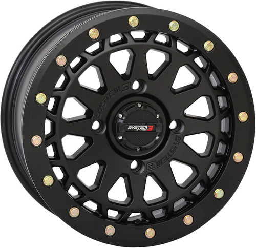 SYSTEM 3 15S3-6536 SB6 BL WHEEL 15X7 4+3 (+10MM) 4/137 MATTE BLACK
