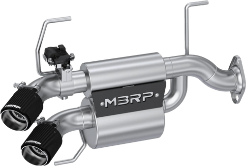 MBRP AT-9539AS DUAL STACKED SLIP-ON SYSTEM W/ ACTIVE EXHAUST CF TIP