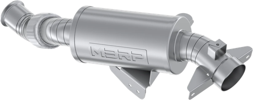 MBRP AT-9223PT SINGLE SLIP-ON TURBO BACK W/ 3" PERF. MUFF W/ CAT. CONV.