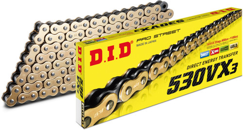 D.I.D 530VX3G120ZB CHAIN 530VX3 120L GOLD