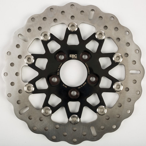 EBC RSD014CBLK V-TWIN BRAKE ROTOR 11.5" FLOATING 10SPOKE REAR