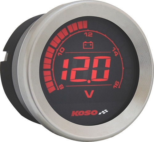KOSO BA050901 DIGITAL GAUGE CLUSTER SILVER BEZEL 04-13 FLHT AND FLTR