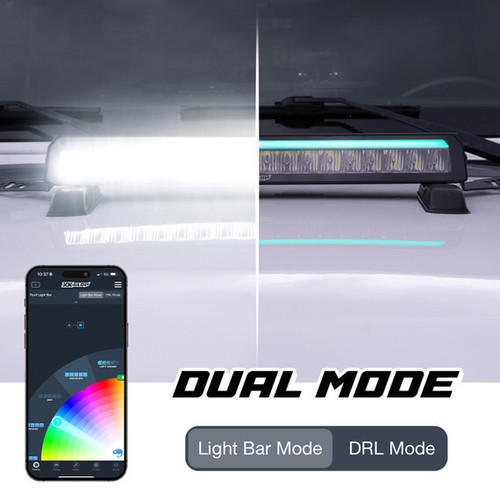 XK GLOW MX-BAR-50 XKMAX 50" LIGHT BAR DUAL MODE WITH RGBW STRIP APP CONTROL