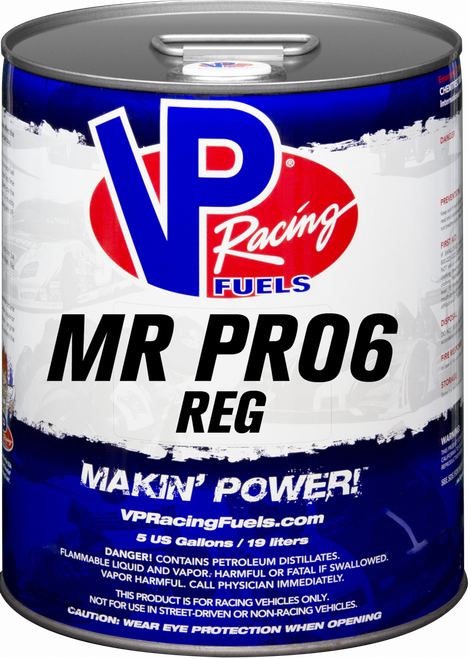VP RACING 2332 MR PRO6 REG VP FUEL 5 GAL PAIL