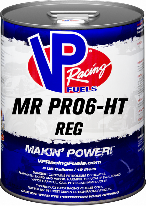 VP RACING 2342 MR PRO6-HT REG VP FUEL 5 GAL PAIL