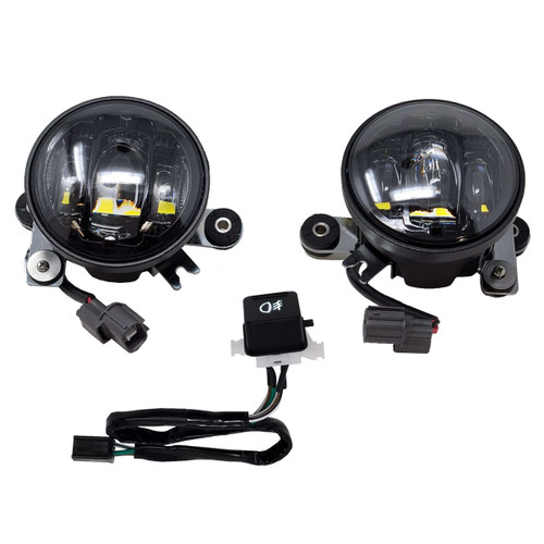 PATHFINDER FG610BA LED FOG LIGHT KIT BLACK SMOKE LENS HON