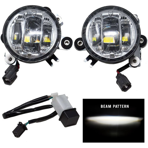 PATHFINDER FG610CN LED FOG LIGHT KIT CHROME CLEAR LENS HON